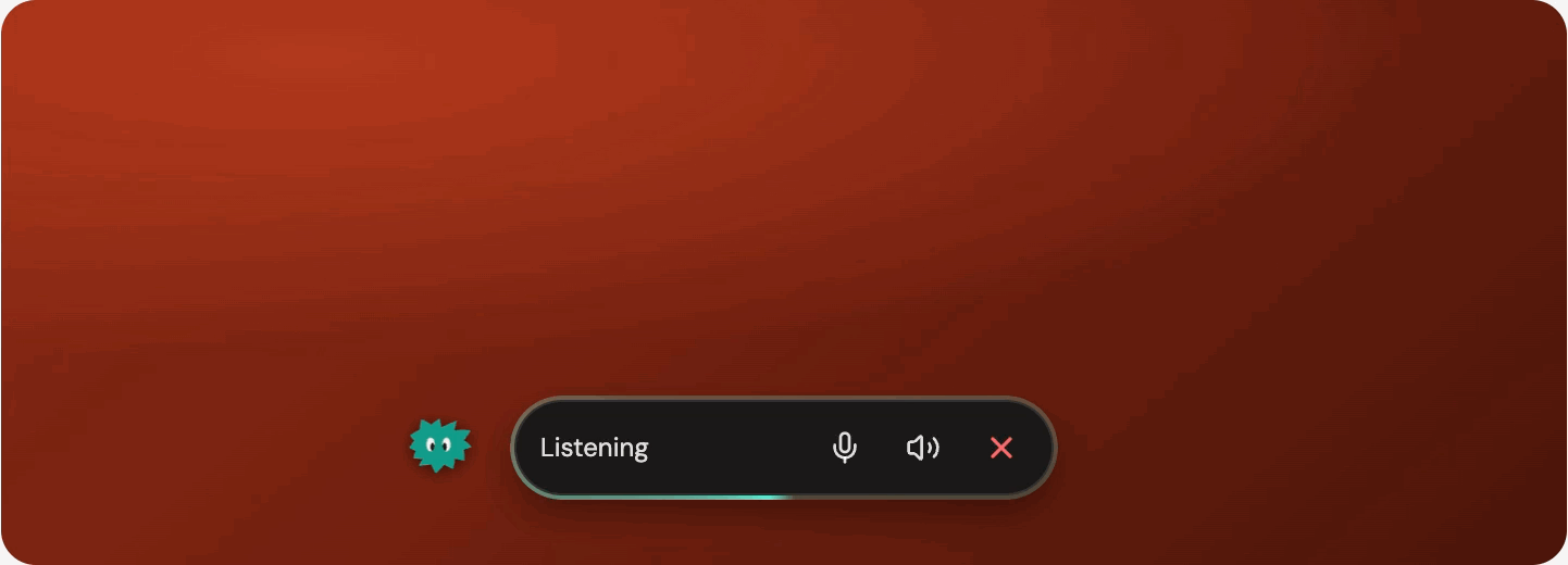 Animated Ambient floating macOS companion bar